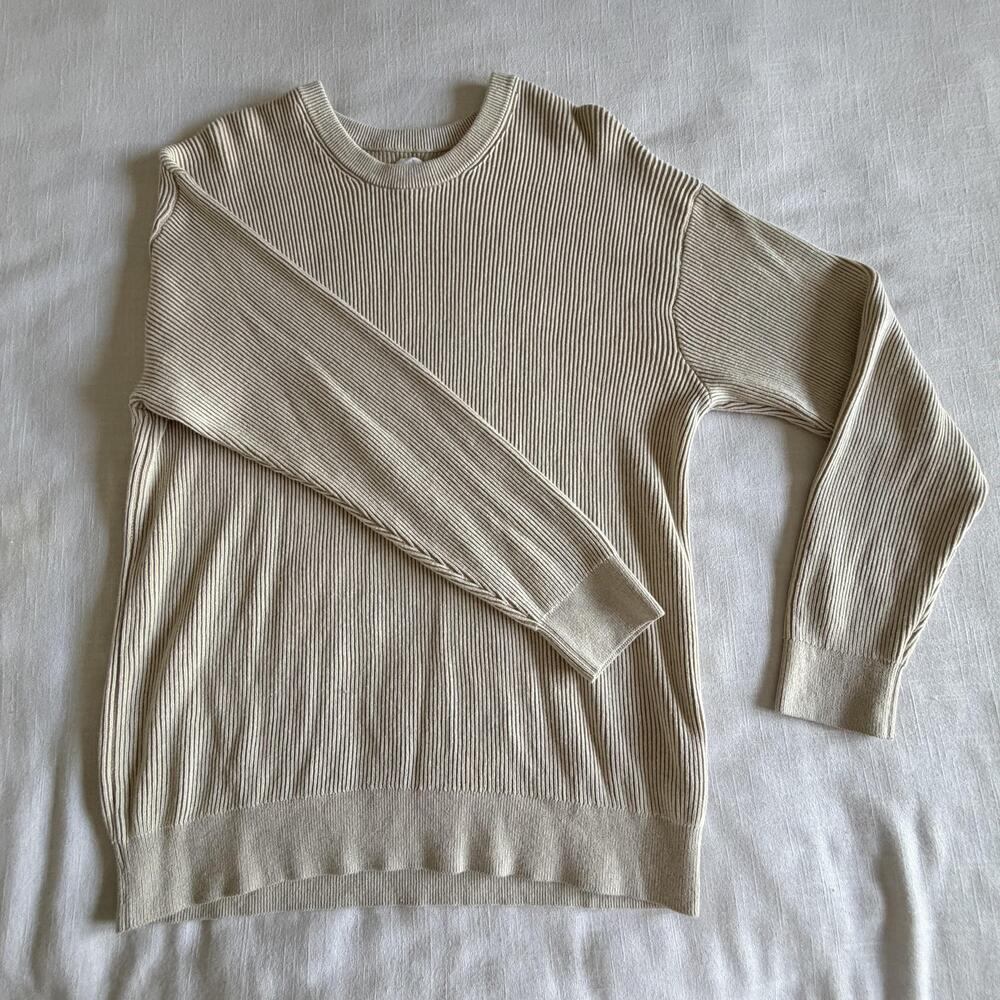 Gap Sweater Mens L 100% Cotton Rib Heavy Knit Crewneck Pullover Casual Soft